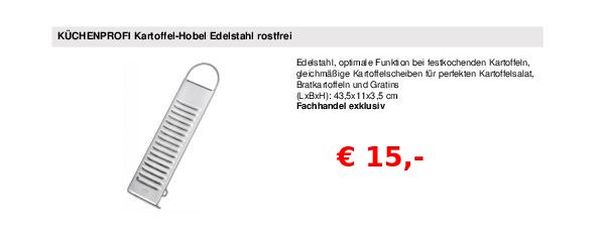 Kartoffelhobel